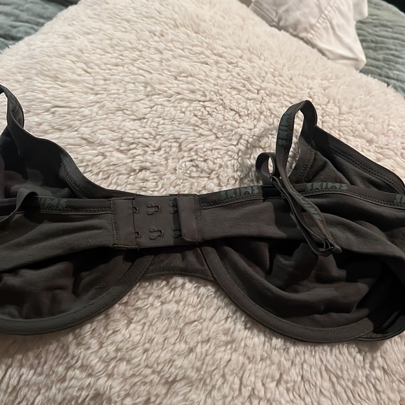 Skims cotton logo underwire Demi dark grey 40DD - Picture 4 of 5